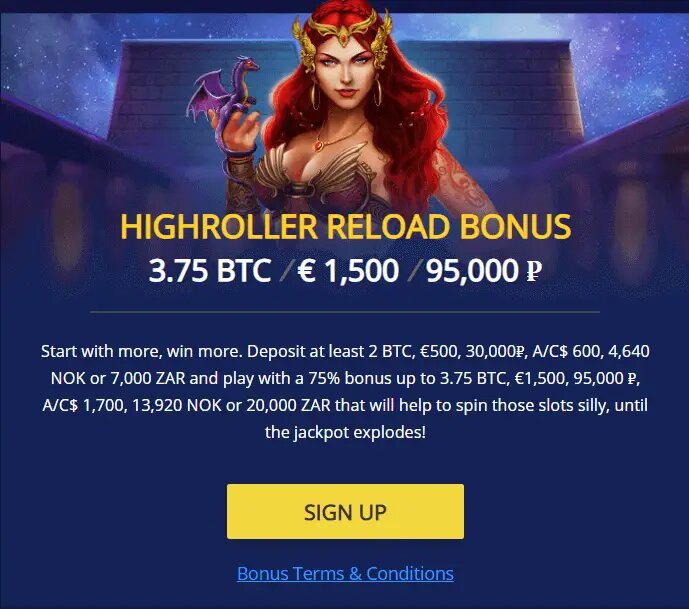 Highroller Reload bonus