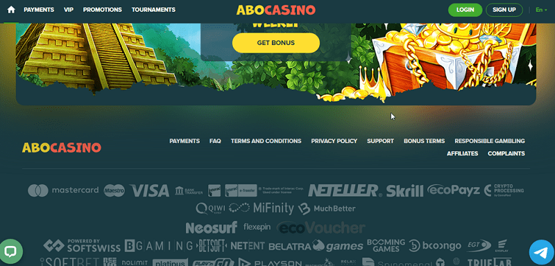 01. Home page Abo Casino